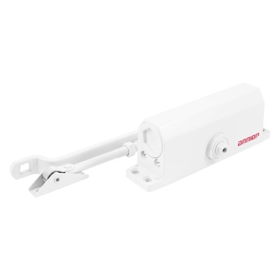 Доводчик АЛЛЮР COMFORT ДД 188/3-5 A-W (до 130 кг), морозостойкий, белый