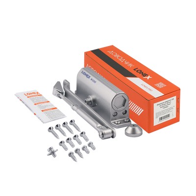 Доводчик LONEX 330 от 50 до 120 кг серебро